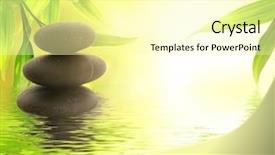  Presentation with water well - Audience pleasing presentation theme consisting of well water - spa still life backdrop and a blonde colored foreground