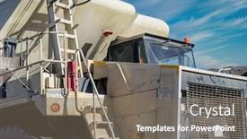  Presentation with diamond - Colorful PPT theme enhanced with water-truck-in-a-diamond backdrop and a gray colored foreground