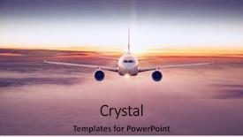  Presentation with commercial retail stores - Beautiful slides featuring water turbine - commercial airplane flying above dramatic backdrop and a coral colored foreground