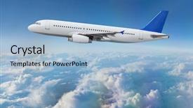  Presentation with water turbine - Audience pleasing slide deck consisting of water turbine - commercial airplane flying above dramatic backdrop and a light blue colored foreground