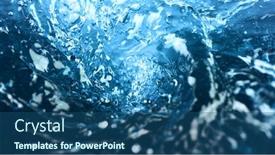  Presentation with freeze - Theme having water-twister-freeze-motion background and a ocean colored foreground