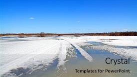  Presentation with under water - Colorful theme enhanced with water under snow backdrop and a light gray colored foreground