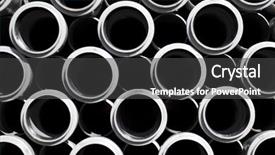  Presentation with pvc - Presentation theme consisting of water utility - gray pvc pipes stacked background and a dark gray colored foreground