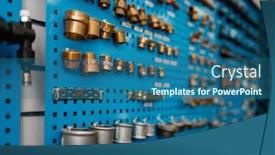  Presentation with water pipe - Audience pleasing PPT layouts consisting of water-valves-and-pipe-adapters backdrop and a ocean colored foreground