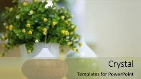  Presentation with diffuser - Beautiful slide deck featuring water vapor - aroma oil diffuser on blurred backdrop and a mint green colored foreground