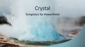  Presentation with iceland - Amazing slide deck having water vapor - geyser in iceland backdrop and a lemonade colored foreground