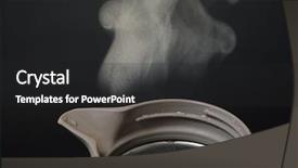  Presentation with vapor - Amazing PPT layouts having water vapor - hot teapot with smoke backdrop and a dark gray colored foreground