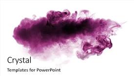  Presentation with smoke - Beautiful theme featuring water vapor - violet smoke isolated on white backdrop and a white colored foreground