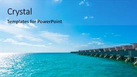  Presentation with calm sea - Slide deck enhanced with water-villas-over-calm-sea background and a light blue colored foreground