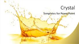  Presentation with orange juice - Slide set enhanced with water vitamins - orange juice splash isolated background and a white colored foreground