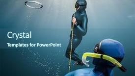  Presentation with divers - Audience pleasing theme consisting of water vortex - couple of free divers having backdrop and a  colored foreground