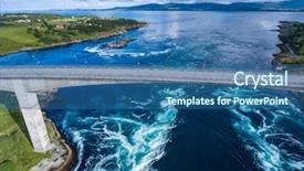  Presentation with norway - Cool new PPT layouts with water vortex - whirlpools of the maelstrom backdrop and a ocean colored foreground