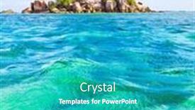  Presentation with island - Slides enhanced with water wallpaper island background and a teal colored foreground
