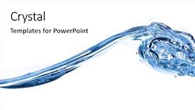  Presentation with water wave - Presentation theme having water wave close up shot background and a white colored foreground