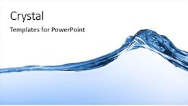  Presentation with water wave - Beautiful theme featuring water wave close up shot backdrop and a  colored foreground