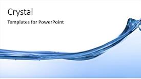  Presentation with water wave - Amazing theme having water wave close up shot backdrop and a white colored foreground