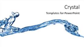  Presentation with water wave - Beautiful presentation theme featuring water wave close up shot backdrop and a white colored foreground