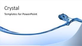  Presentation with water wave - Theme consisting of water wave close up shot background and a white colored foreground