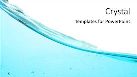  Presentation with water wave - Cool new presentation theme with water wave isolated on white backdrop and a white colored foreground