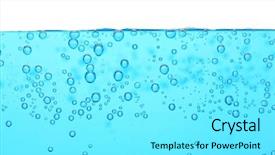  Presentation with water wave - Theme with water wave isolated on white background and a  colored foreground