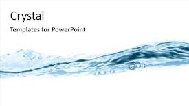  Presentation with water wave - Audience pleasing presentation theme consisting of water wave isolated on white backdrop and a white colored foreground