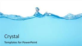  Presentation with water wave - Beautiful slide set featuring water wave isolated backdrop and a arctic colored foreground