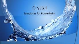  Presentation with water wave - Presentation theme featuring water wave background and a light blue colored foreground