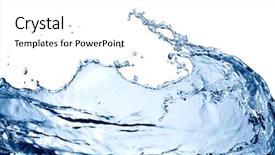  Presentation with water wave - Colorful PPT theme enhanced with water wave backdrop and a white colored foreground