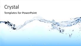  Presentation with water wave - Slides consisting of water wave background and a white colored foreground