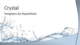  Presentation with waves - Presentation theme enhanced with water waves isolated on white background and a white colored foreground