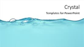  Presentation with waves - PPT theme with water waves isolated on white background and a white colored foreground