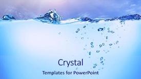  Presentation with waves - Cool new slide set with water waves on sky background backdrop and a sky blue colored foreground