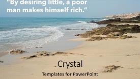  Presentation with philosopher - Beautiful slides featuring water wise - inspirational quote by ancient greek backdrop and a soft green colored foreground