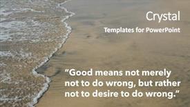  Presentation with philosopher - Theme with water wise - inspirational quote by ancient greek background and a gray colored foreground