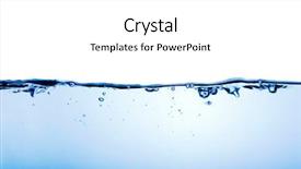  Presentation with calm abstract - Theme featuring water with a few bubble background and a  colored foreground