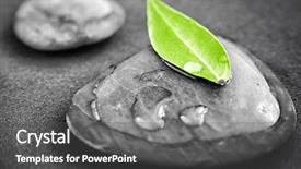  Presentation with zen stones - Slide set having water with color accent background and a dark gray colored foreground