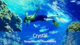  Presentation with under water - Audience pleasing slides consisting of water with group coral fish backdrop and a cobalt blue colored foreground