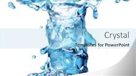 Presentation with alphabet - Amazing PPT layouts having water with ice alphabet isolated backdrop and a light blue colored foreground