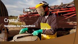  Presentation with chemical safety - Presentation theme having water with proper safety background and a tawny brown colored foreground