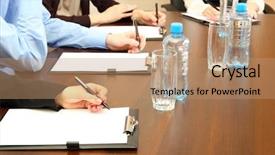  Presentation with conference - PPT layouts featuring water works - conceptual photo of business conference background and a coral colored foreground