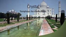 Presentation with taj mahal - Cool new presentation theme with world religion symbols - taj mahal in agra india backdrop and a teal colored foreground