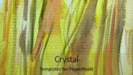  Presentation with abstract watercolor - Beautiful presentation theme featuring watercolor abstract 5 backdrop and a gold colored foreground