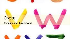  Presentation with watercolor - PPT layouts featuring watercolor alphabet isolated background and a blonde colored foreground