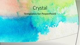  Presentation with watercolor - Beautiful slides featuring watercolor background backdrop and a mint green colored foreground