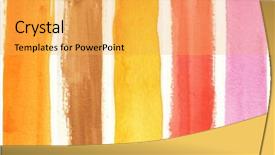  Presentation with watercolor design - PPT theme with watercolor banners background for your background and a yellow colored foreground