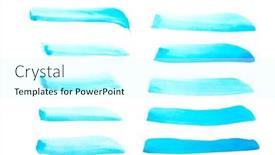  Presentation with abstract watercolor - Presentation theme having watercolor-blue-abstract-painted-ink background and a cool aqua colored foreground