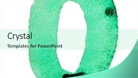  Presentation with watercolor - Colorful slides enhanced with watercolor digits isolated over the white background backdrop and a seafoam green colored foreground