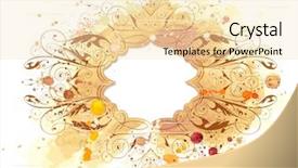  Presentation with floral - Theme with watercolor floral frame bitmap copy background and a lemonade colored foreground