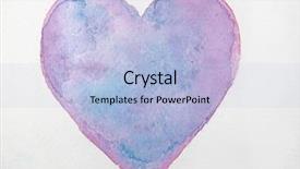  Presentation with watercolor - Slides with watercolor heart background and a light blue colored foreground