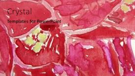  Presentation with watercolor red - PPT layouts consisting of watercolor in red background and a red colored foreground